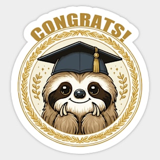 Congrats Graduate Sloth Sticker